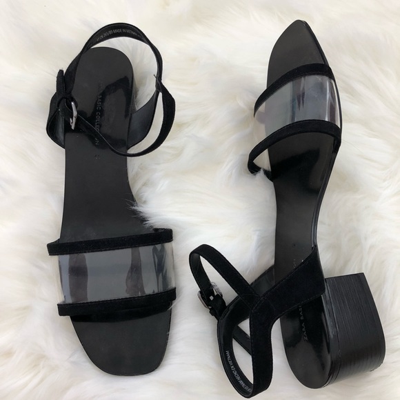 zara clear strap sandals